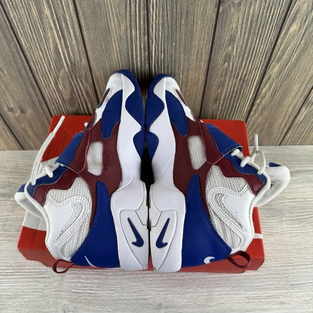 Nike Air Speed Turf Max 96 Shoes Boys 5.5Y White Blue Red Sneakers DZ4449-100